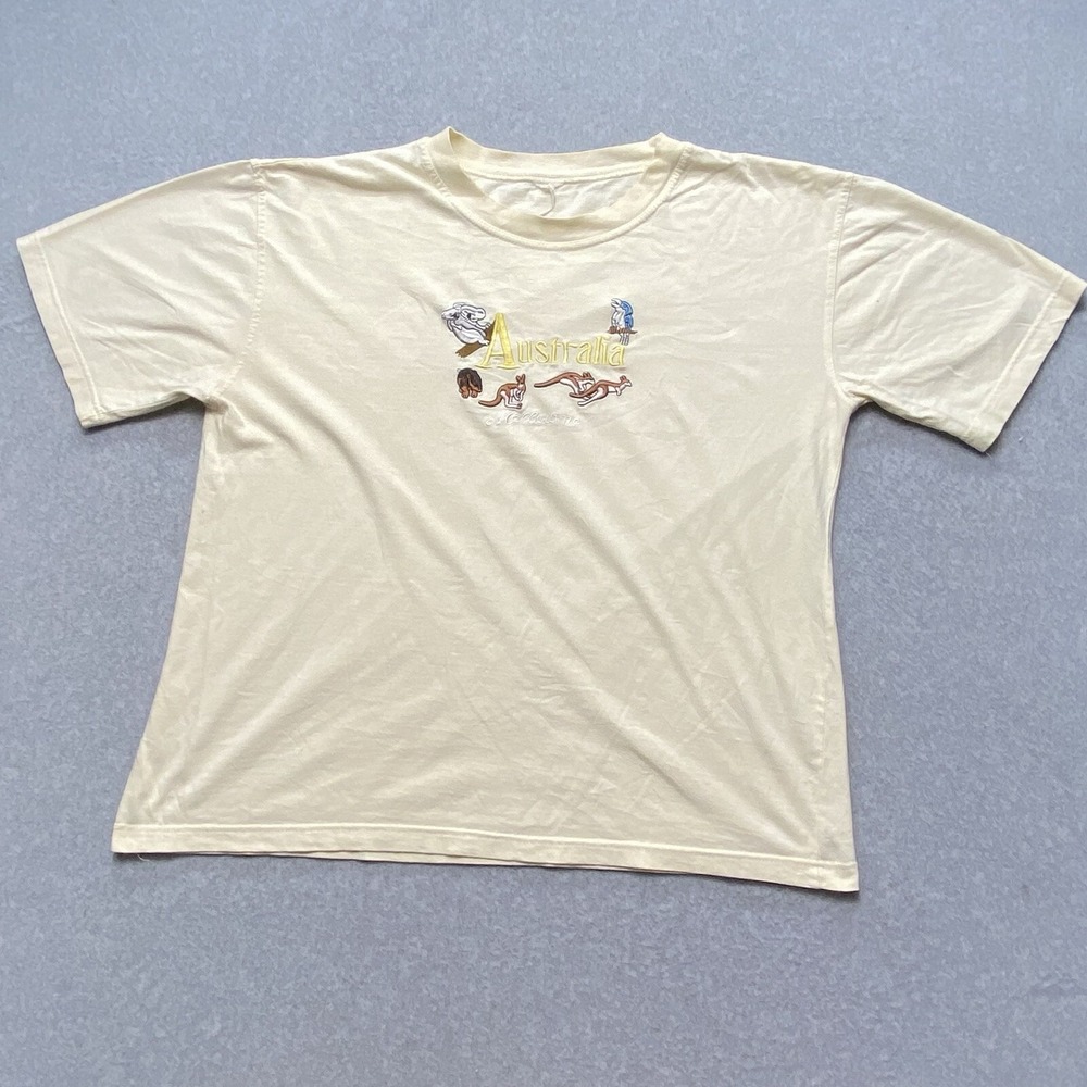 Australia Embroidered Kangaroo Koala‎ Animal Print TShirt Size L